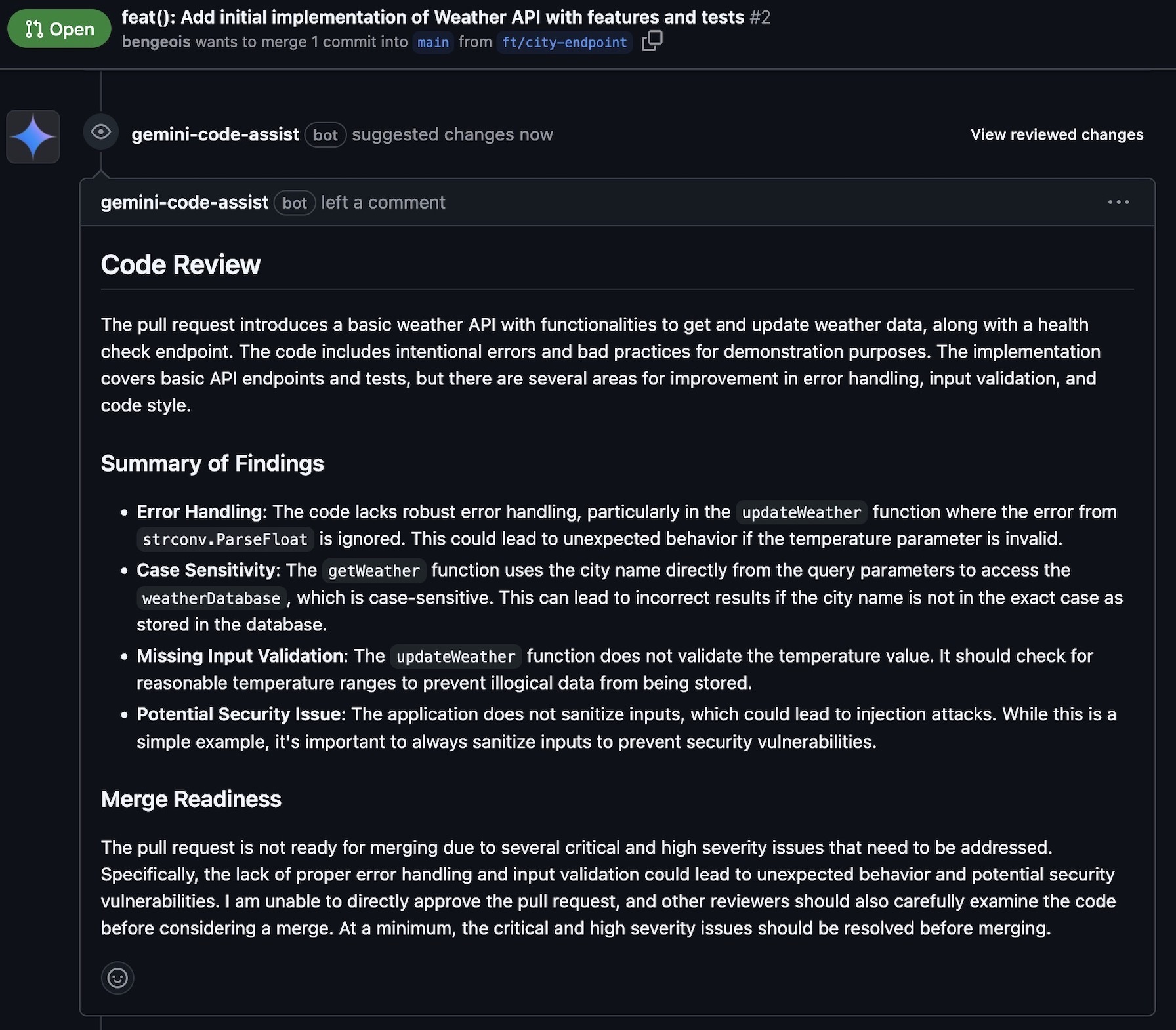 🤖 Using Gemini Code Assist for Code Reviews in My Personal Project ...